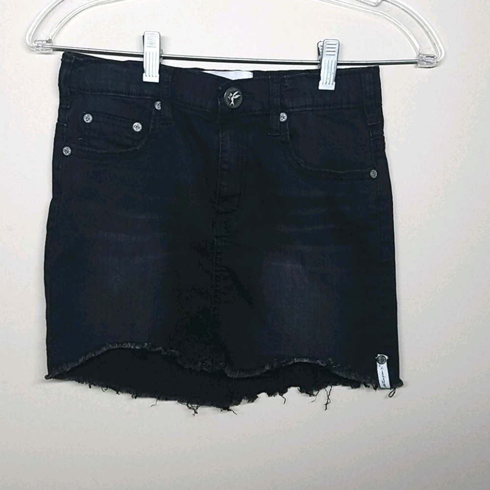 ONE TEASPOON Girl's black denim Skirt,size 10-12
